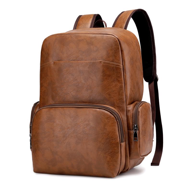 

Високоякісний чоловічий шкіряний рюкзак для підлітків, подорожуючий рюкзак, шкільна сумка, чоловіча бізнес-сумка для ноутбука хакі