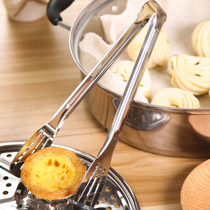 Nowe Ze Stali Nierdzewnej BBQ Bufet Lód Chleb Ciasto Jedzenie Szczypce Klips Przybór Kuchenny Wybierz