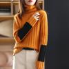 Fall Winter Black High Neck Pit Strip Sweater Women's Lazy Wind Loose Thickened Soft Knitted Bottoming Top Comfortable Versatile Layering