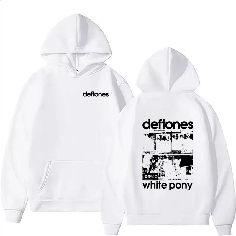 Deftones Retro Graphic Hoodie Autumn Winter Men Women Hip Hop Streetwear Fashion Casual Long Sleeve Fleece Pullover Sweatshirts