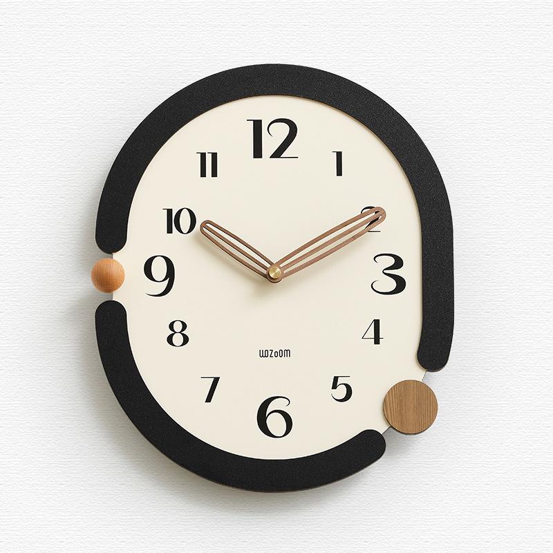 

punch free clock, hanging clock living room, simple and atmospheric. 2025 New creative light luxury clock hanging wall