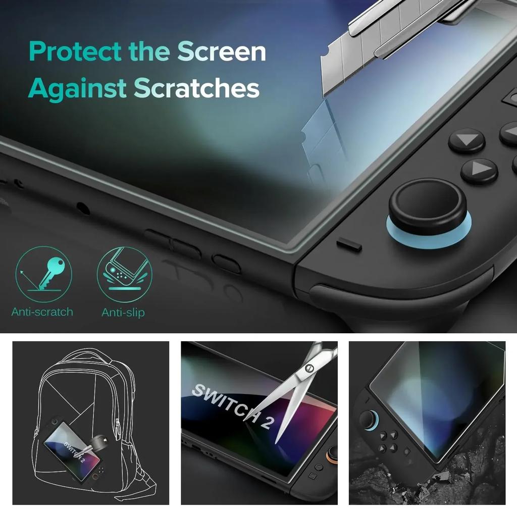 1/2/3Pcs Anti-Scratch Screen Protector For NS Switch 2 Tempered Glass HD Clear Protective Guard Film For Switch 2 Accessories