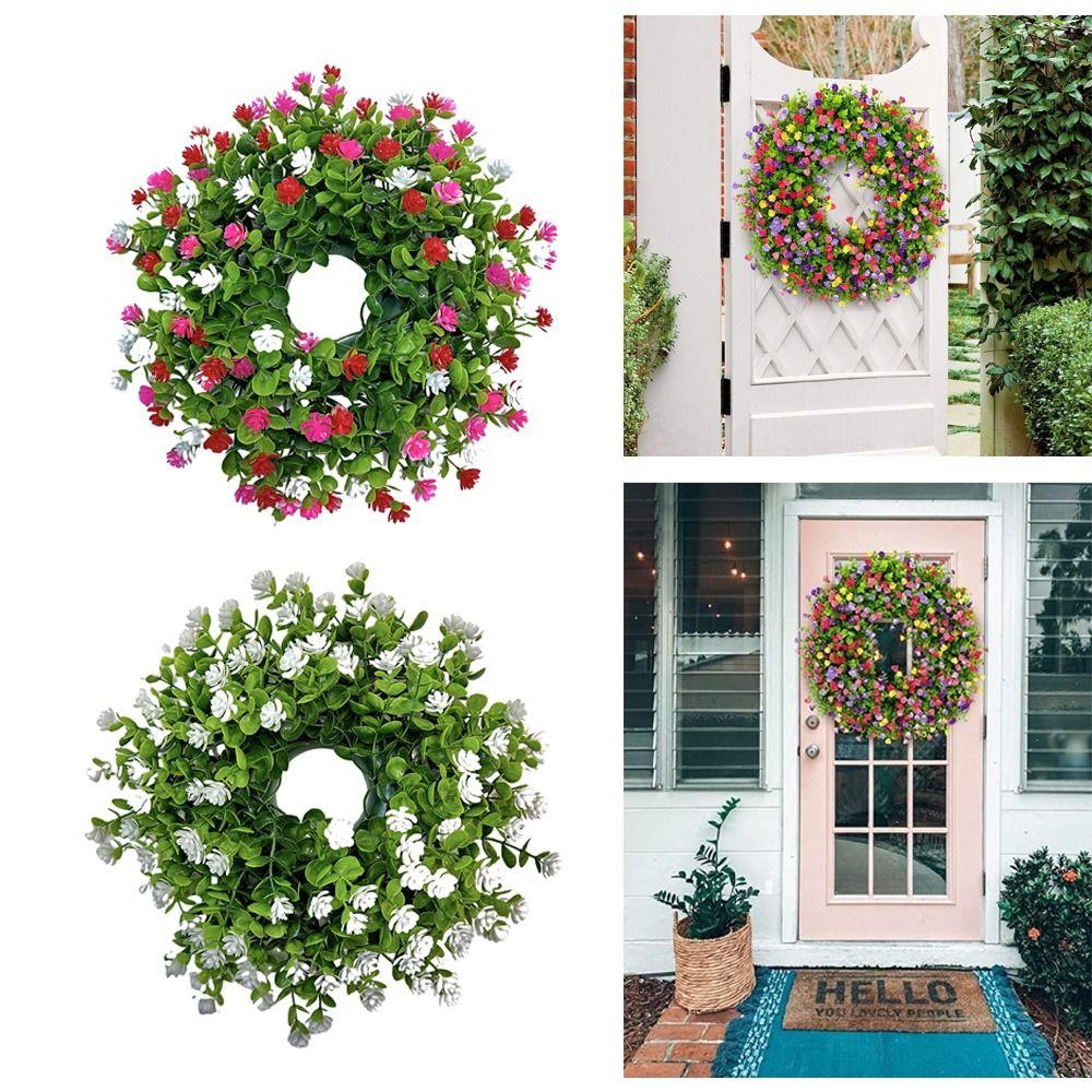 Eucalyptus Artificial Wreath 33cm Fake Flower New Simulation Flower Wreath  Wedding Decor