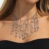 Light Luxury Tassel Chain – Sparkling Diamond Detail, Elegant Necklace for Party or Daily Wear, Timeless Feminine Style