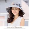 Summer ladies, sun hat, sun hat, outdoor visor hat, folding large edge beach hat, versatile