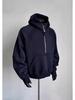 Cleanfit Men's Heavyweight Half-Zip Boxy Patchwork Hoodie