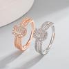 Elegant Luxury Pave Diamond Ring In S925 Sterling Silver for Women