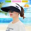 Sun Visor Hats Women Large Brim UV Protection Beach Adjustable Sun Hat for Outdoors