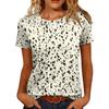 Damen Mode Lässiges Bedrucktes T-Shirt mit Lockerer Passform