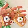 2Pcs Simulation Luminous Cartoon Key Ring Projection Bag Pendant  Children's Toys