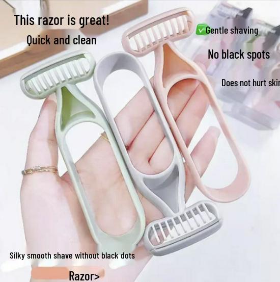 

Бритва и триммер O-типа с противоскользящим покрытием: Женская ручная бритва для подмышек, лобковых волос, ног и мужская бритва для удаления волос зелёный