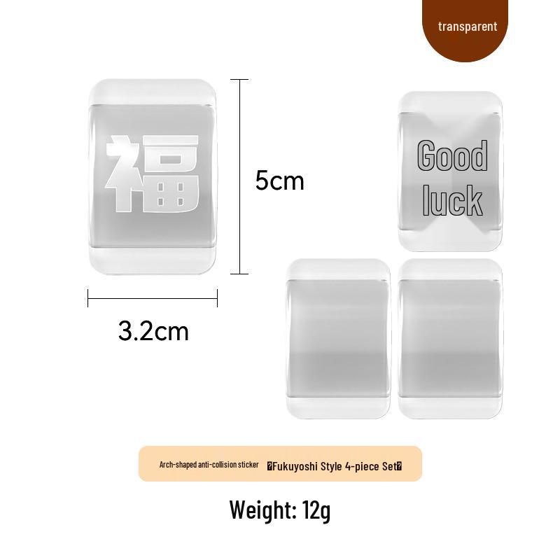 Self-Adhesive Silicone Anti-Collision Beads: Transparent Door Handle & Toilet Lid Shock Absorbers