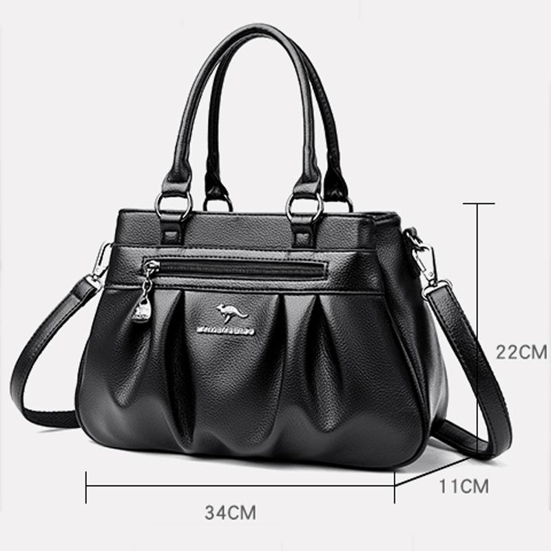 Handbags Women Bags Designer 3 Layers Leather Hand Bags Big Capacity Tote Bag for Women Vintage Top-handle Shoulder Bags