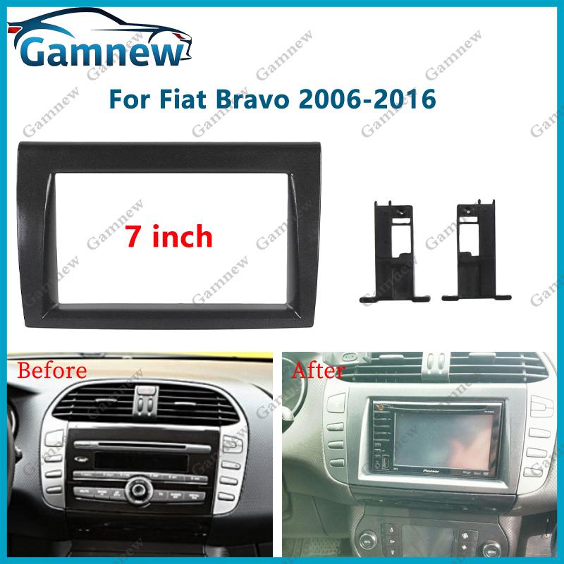 

7 inch 2DIN Car Fascia Radio Panel For Fiat Bravo 2006-2016 Frame Kit Install Facia Face Plate 178x100mm