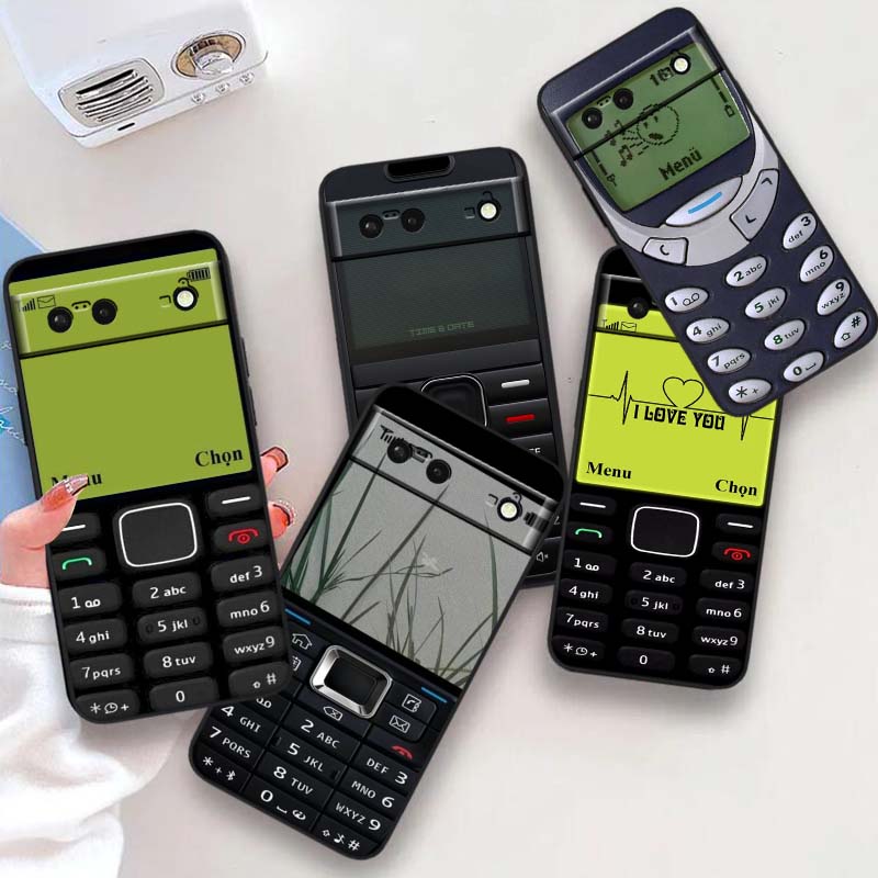 Luxury Vintage Phone Pattern For Google Pixel 10 9a 9 8A 8 7 7A 6 6A Pro XL 2024 5G Black Soft TPU Silicone Phone Case