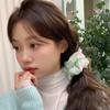 Cloth Check Bow Hair Ring Female Cute Sweet Cream College Style Scrunchie Forest Hair Accessories