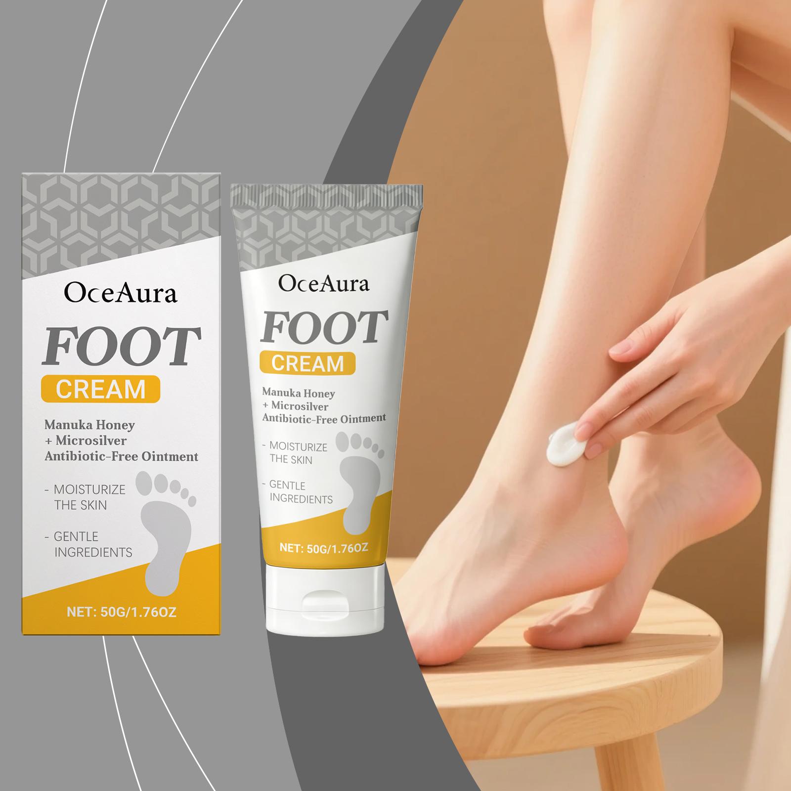 OceAura Moisturizing Hydrating Foot Cream - Enriched with Plant Extracts, Nourishes and Refreshes the Feet 50g