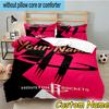 3pcs Custom Name Basketball Pride Rockets Bedding Set Includes 1 Duvet Cover & 2 Pillowcases for All Seasons Dormitory Home Decor Christmas Gifts