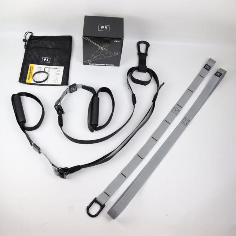 Multifunctional TRX Suspension Fitness Set with Resistance Bands and Ropes