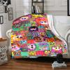 Distroller Print Flannel Blanket High Quality Warm Comfortable Cover for All Seasons Perfect for Gifts Home Decor