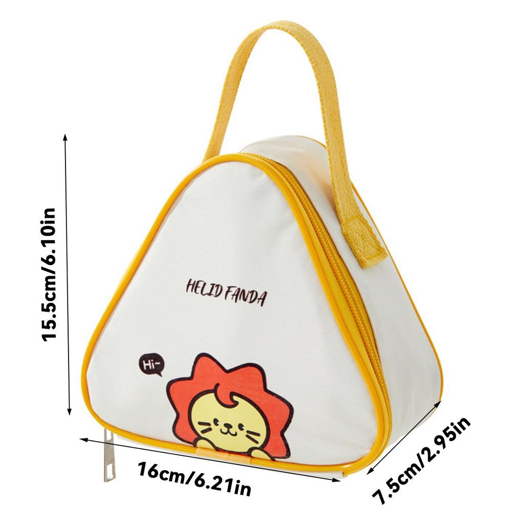 Mini Cute Picnic Bag Portable Cooler Bag Triangle Waterproof Oxford Insulated Bag Outdoor Travel Camping Thermal Lunch Bag