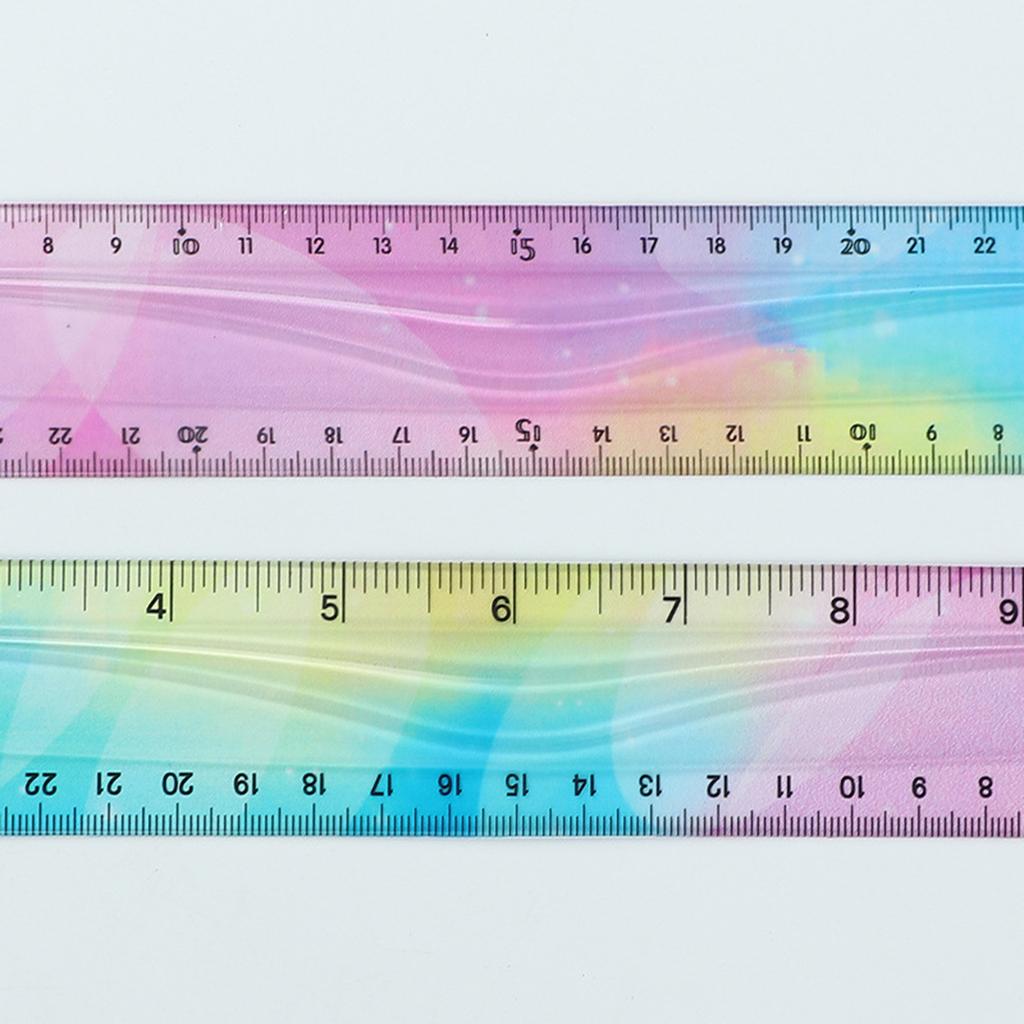 Conjunto de Réguas Flexíveis Réguas Macias Dobráveis Inquebráveis para Estudantes Designers Escola Escritório Uso Doméstico Várias Medidas