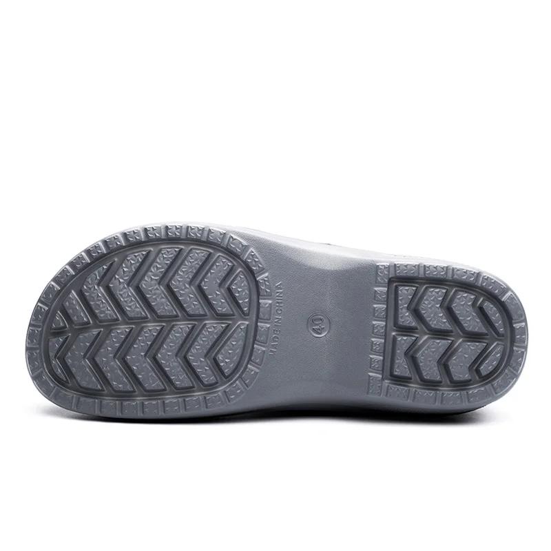 Fashion High Quality EVA Chef Shoes Non-slip Waterproof Oil-Proof Kitchen Cook Flat Working Shoes Hotel Restaurant Clogs Men Multicolor