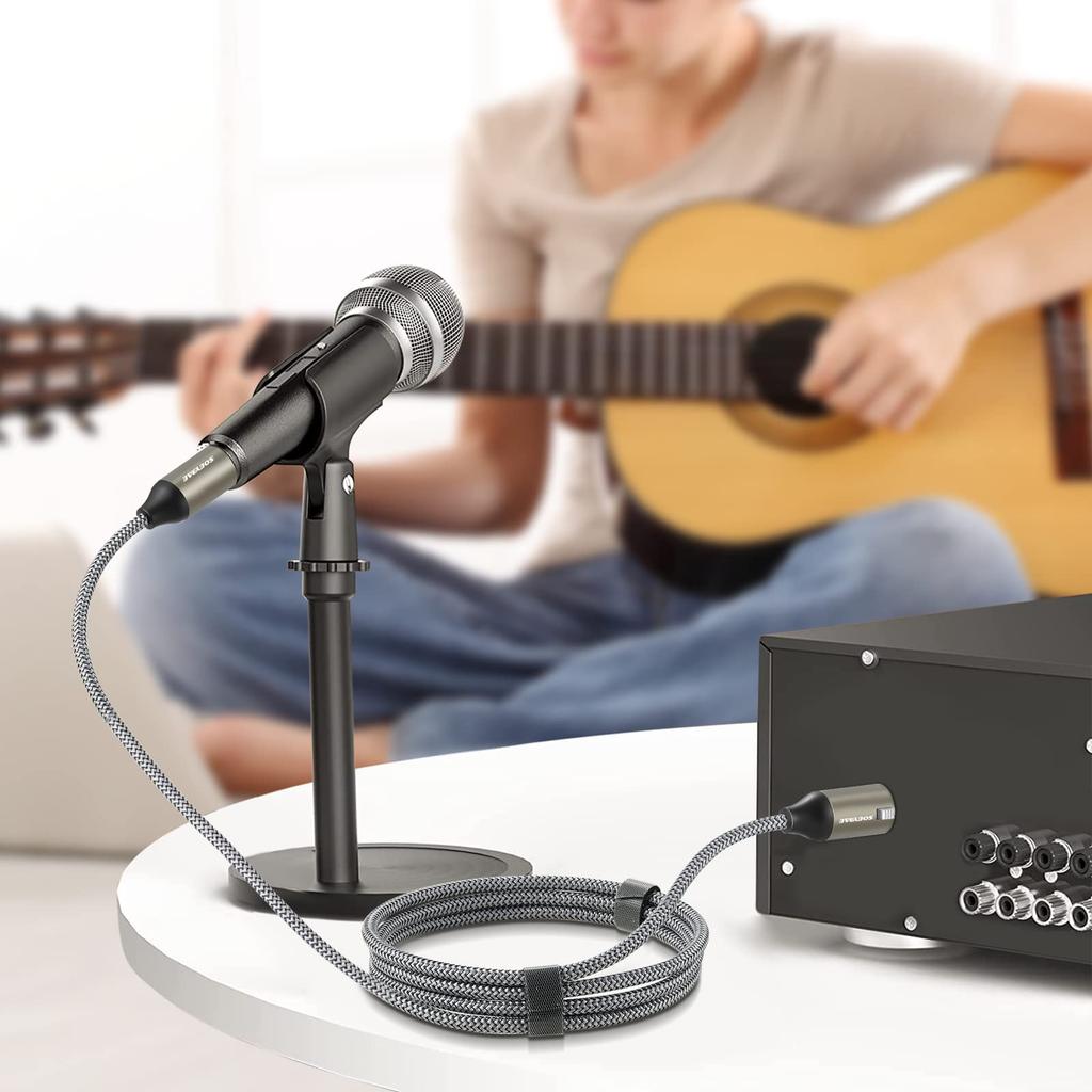 SOEYBAE 5M Male To Female XLR Microphone Cable, Canon Cable, Microphone Cord, XLR Balanced Connection, Compatible with AV Amplifiers, Speakers, and