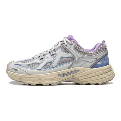 Li Ning Outdoor CF Trail Shadow Minimalist Comfortable Durable Rebound Low Top Hiking Shoes Women Hiking Shoes Gray AHTW030-2