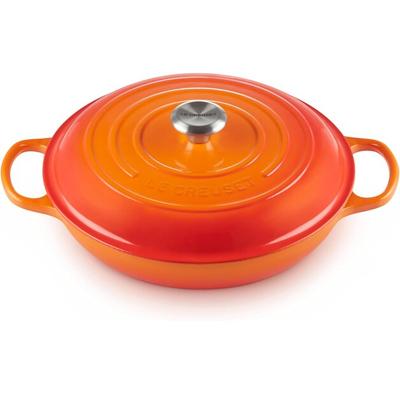 Frying Pan Le Creuset Gourmet Professional, Cast Iron, Round, 30 Cm, 3.5 L, Red (21180300902430)