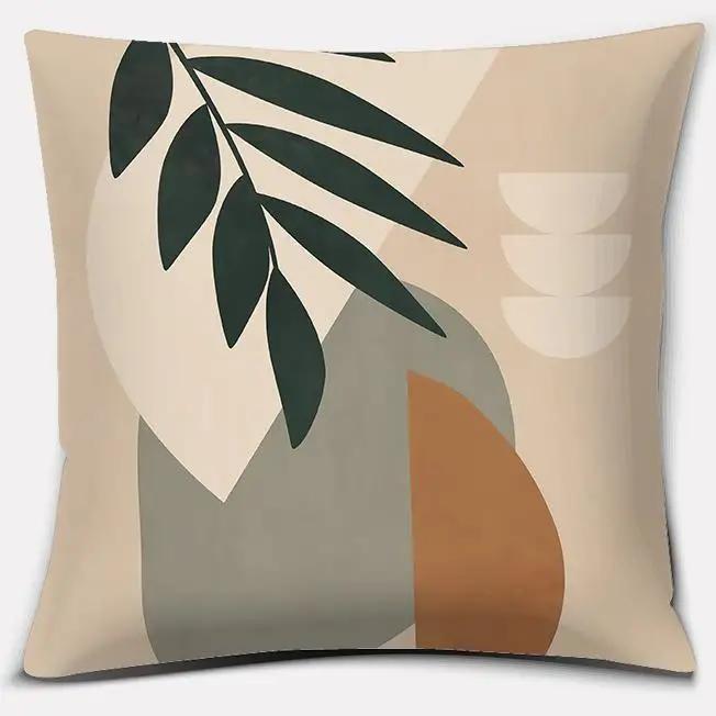 2023 Brown Green Abstract Series Pillow Gift Home Office Decoration  Bedroom Sofa Car Cushion Cover case 45x45