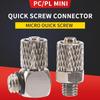10/50/200Pcs Male Thread M3 M4 M5 M6 Mini Pneumatic Pipe Connector Screw Through Quick Fitting OD Air Tube Fast Twist Joint