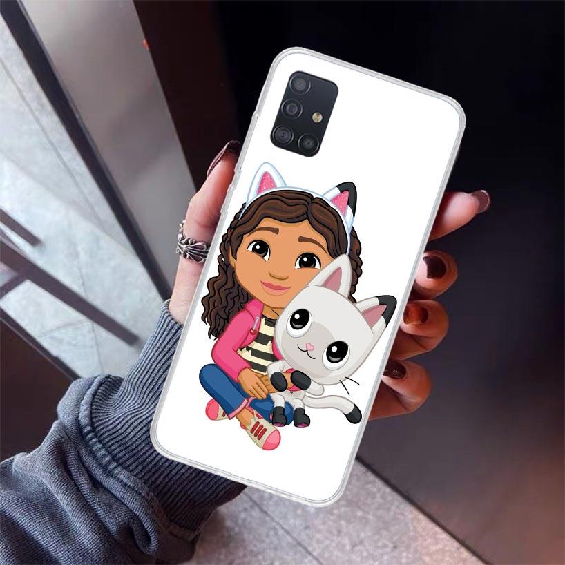 Cartoon Gabbys Dollhouse Phone Case For Samsung Galaxy A12 A52S A42 A32 A22 A51 A50 Note 20 Ultra 10 S10 Plus A71 A70 A31 A30 A1