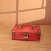 Wooden Storage Box with Lid Vintage Hinged AntiqueStyle Decorative Treasure