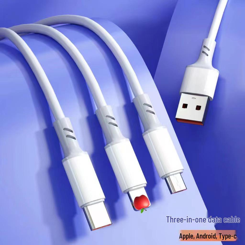120W 3-in-1 Fast Charging Cable for Apple/Android/Type-C Devices