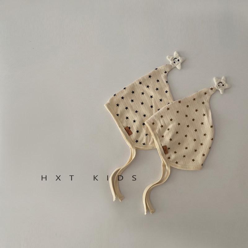 2026 Spring Newborn Star Pattern Lace-up Baby Ear Protection Hat - Super Cute Fetal Cap