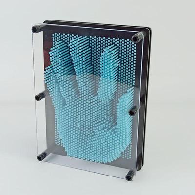 Çocuklar İçin 3D El İzi Kare Plastik İğne Sanatı