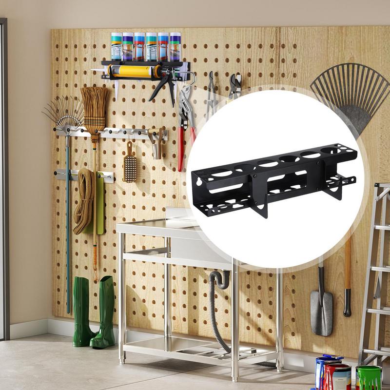 Caulking Tube Holder Caulking Guns Storage Rack Wall Mounted Sealant Organizer Holds 6 Tubes And Caulking Nozzle For Workshop