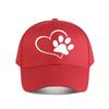 Heart Paw Print Baseball Cap Baseball Cap Fashion Unisex Sunhat Womens Outdoor Sports Snapback Cap