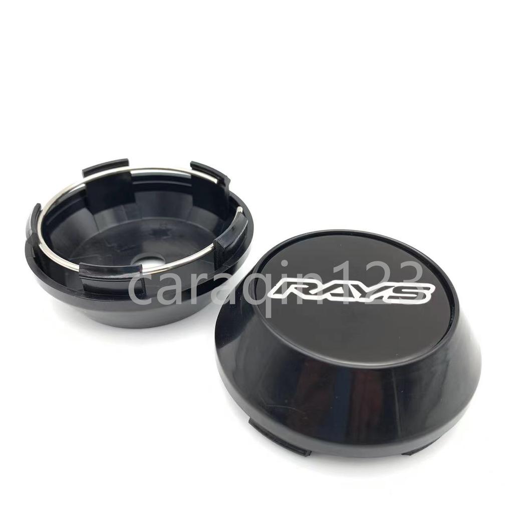 4pcs RAYS 65/60 mm Racing Car Wheel Center Hub Caps Car Emblem Badge Logo Wheel Center Cap label car styling accessories