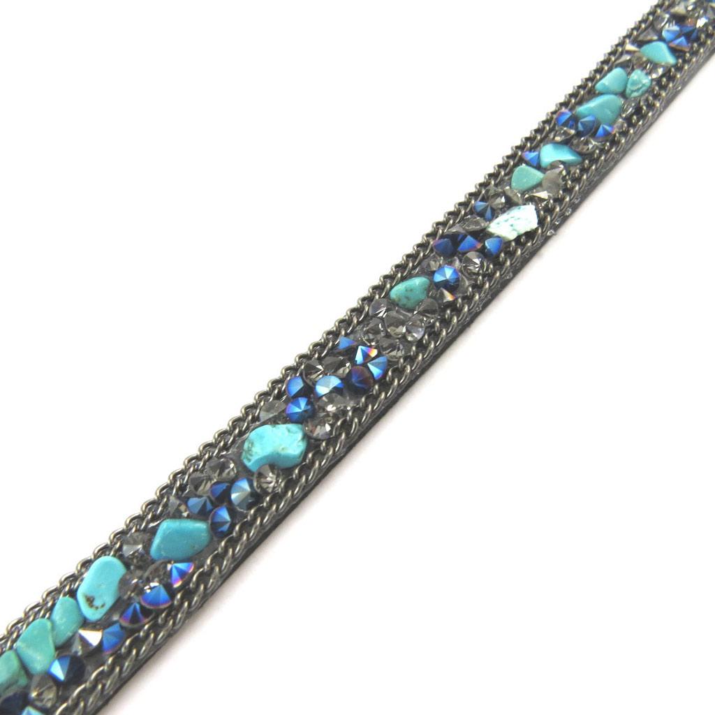 Les Trésors De Lily [N6338] - Bracelet Créateur 'Sissi' bleu noir