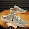 2024 Men's Summer Lightweight Printed Toe Cap Breathable Slip-On Slippers