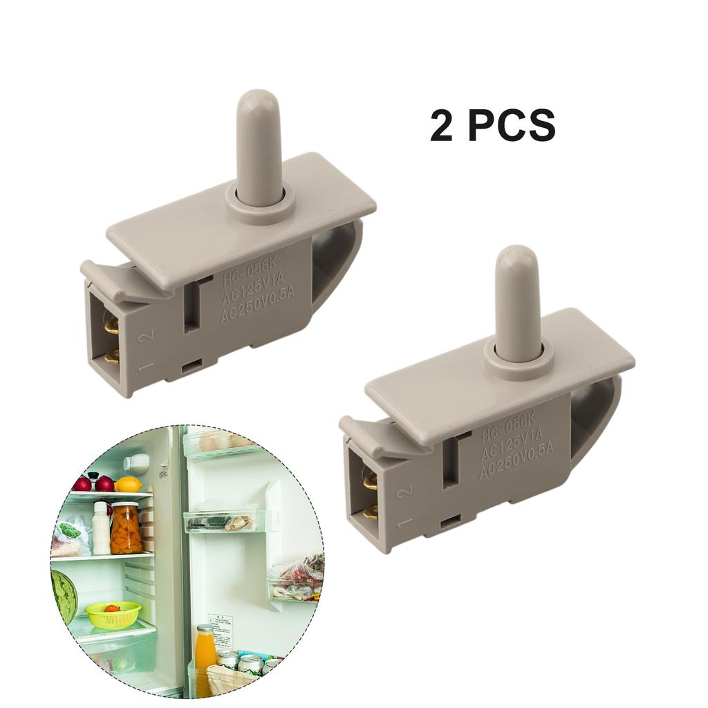 2pcs Refrigerator Spare Parts Door Light Control Normally Closed Push Button Switch Household Replacement Parts