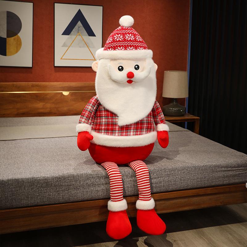 

Огромная кукла Санта-Клауса, милая тряпичная кукла, плюшевая игрушка, подарок на Рождество для мальчика и девочки 1m