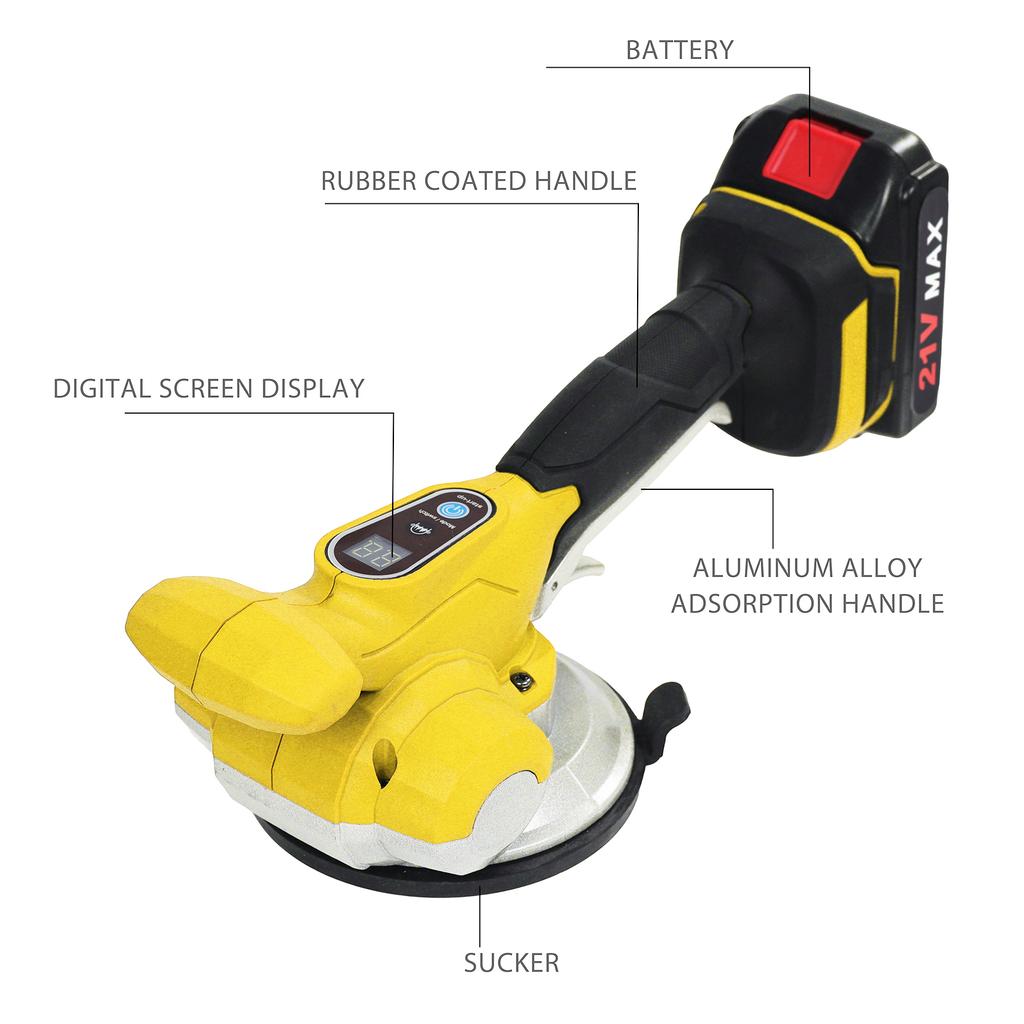 Tile Vibration Levelling Machine 21V Battery Tiling Tool with 6 Speed High Loading Capacity Wall Floor Tiles Laying Vibrating Tool Enla