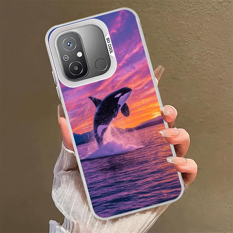 Orca Ocean Pattern Shockproof Phone Case for Xiaomi Poco X7 X6 X5 X3 Pro F7 Ultra M8 Redmi 15C 15 14C 13C 12C 10C 13 12 10