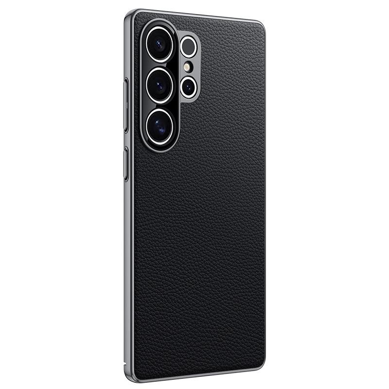 Samsung Galaxy S25/S24 Ultra Genuine Leather Protective Case - Full Coverage, Anti-Drop Business Cover.