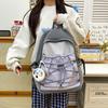 Schoolbag color matching backpack women travel light leisure large capacity commuter outdoor backpack ins high school college bag