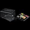 Transparent Lockable Business Card Holder - Large Capacity Desktop Storage Box