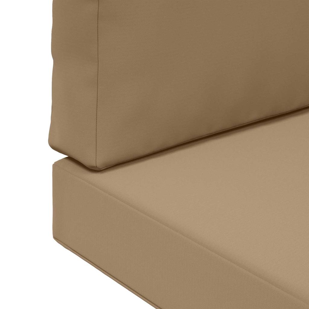 Outdoor Sofa Cushions 2 pcs Taupe Polyester